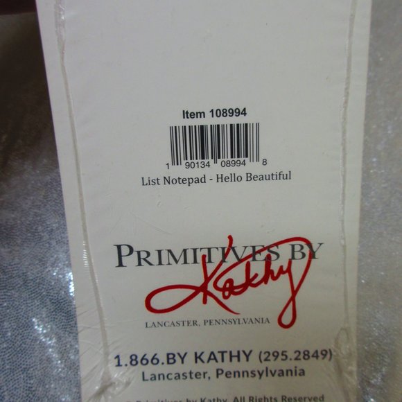 Hello Beautiful Notepad With Magnetic Back Primitives By Kathy - Picture 5 of 5